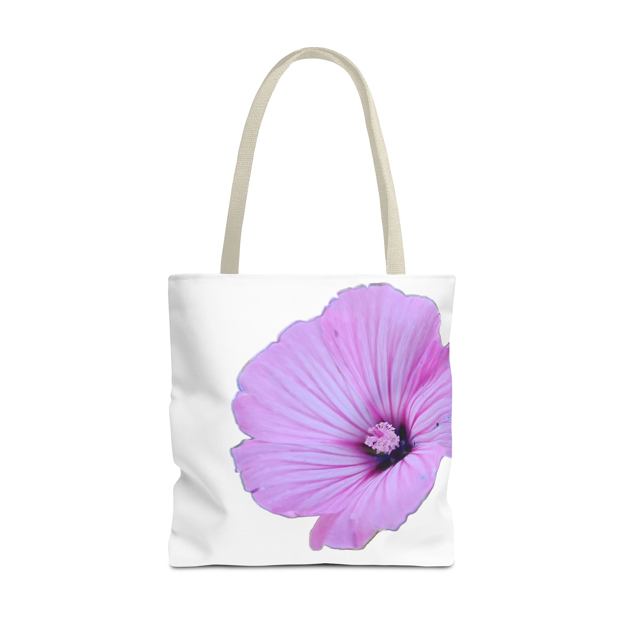 Floral Pink Hibiscus Tote Bag — Large Botanical Beach & Market Tote