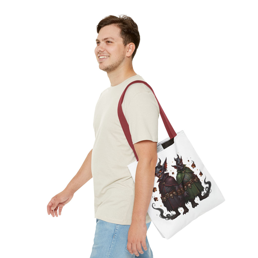 Tote Bag — Cute Dark Demon Duo Illustration Tote