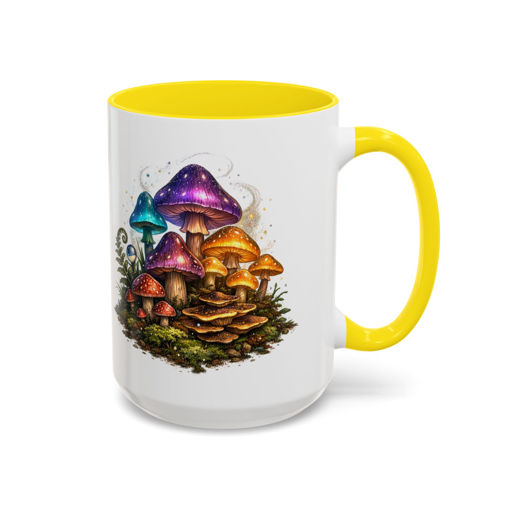 Colorful Fantasy Mushroom Coffee Mug — Accent Ceramic 11/15oz