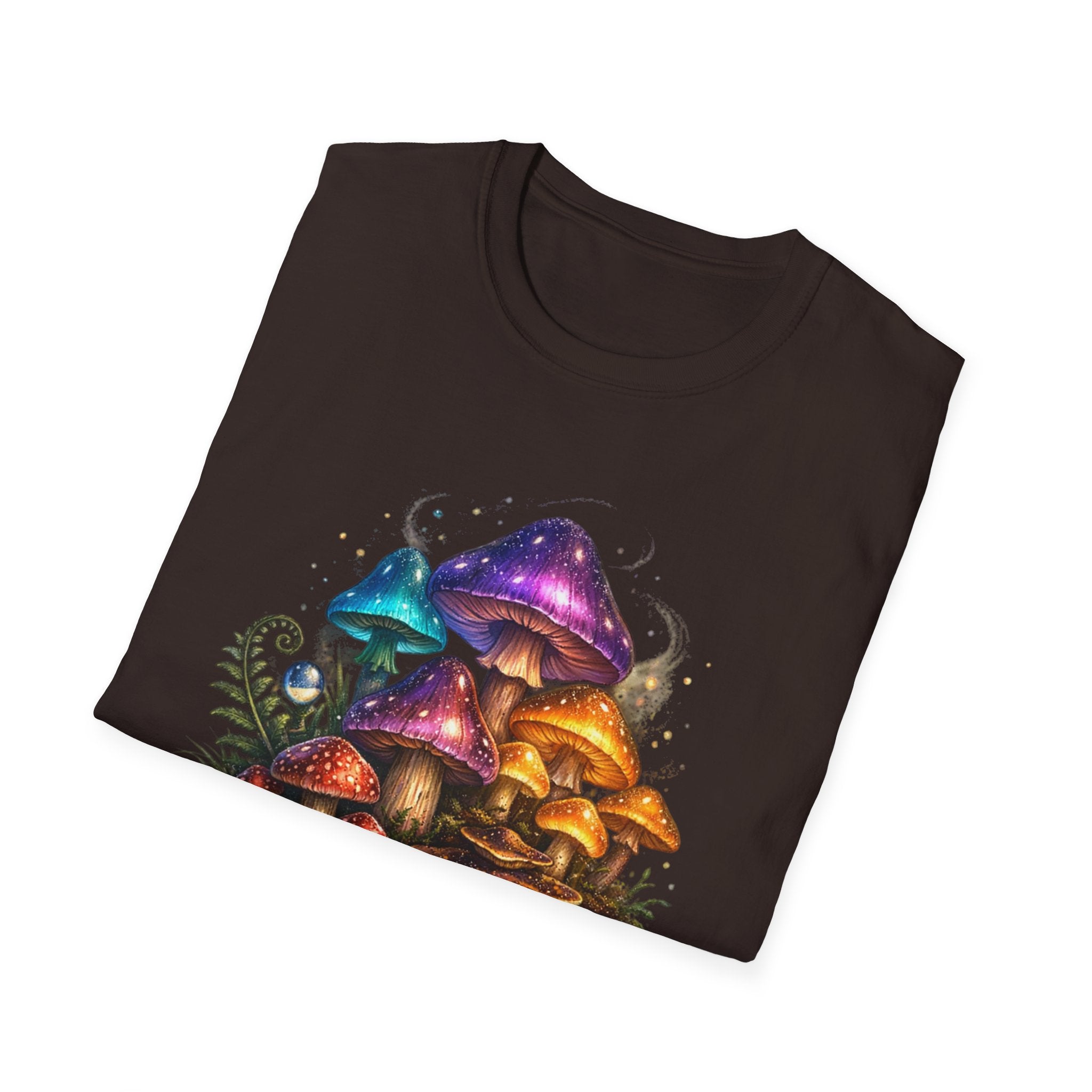 Mushroom Grove Graphic T-Shirt — Colorful Fantasy Fungi Design