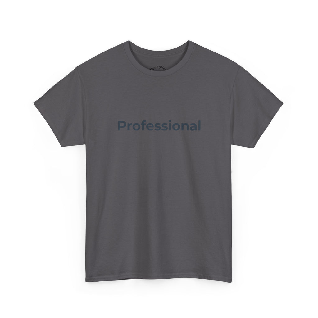 Professional T‑Shirt — Minimalist White Tee with 'Professional' Text
