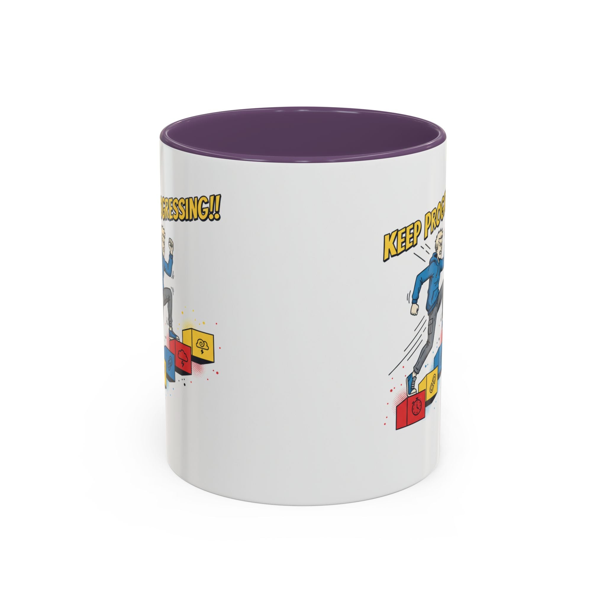 Keep Progressing Coffee Mug — Motivational Accent Mug (11/15oz)