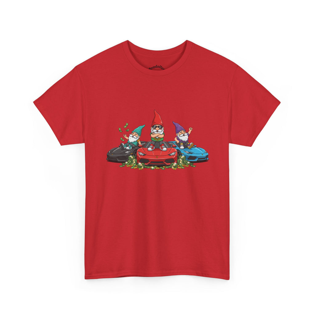 Gnome Race Car Tee — Cute Gnome Driving Cars Graphic T-Shirt