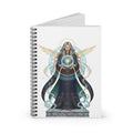 Mystic Oracle Spiral Notebook — Angelic Sorceress with Crystal Globe