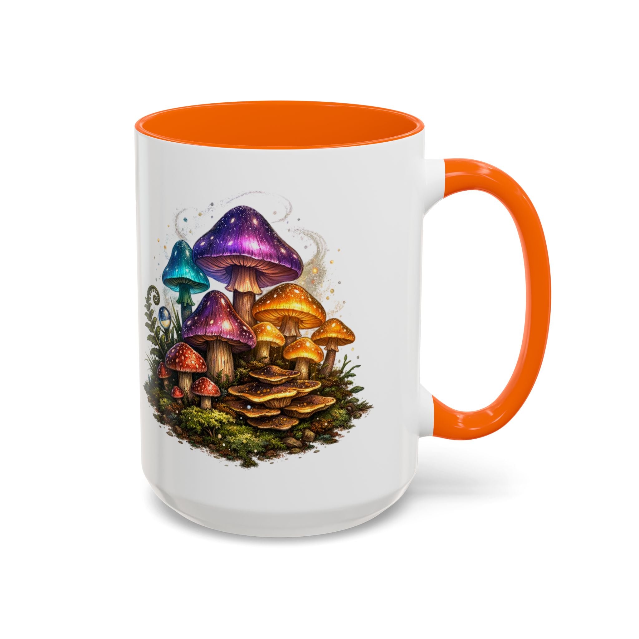 Colorful Fantasy Mushroom Coffee Mug — Accent Ceramic 11/15oz