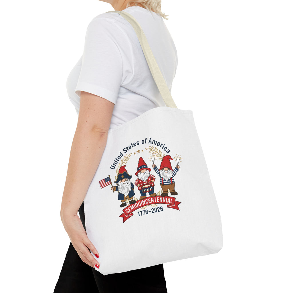 Tote Bag — USA 250th Semiquincentennial 1776–2026 Patriotic Gnome Tote