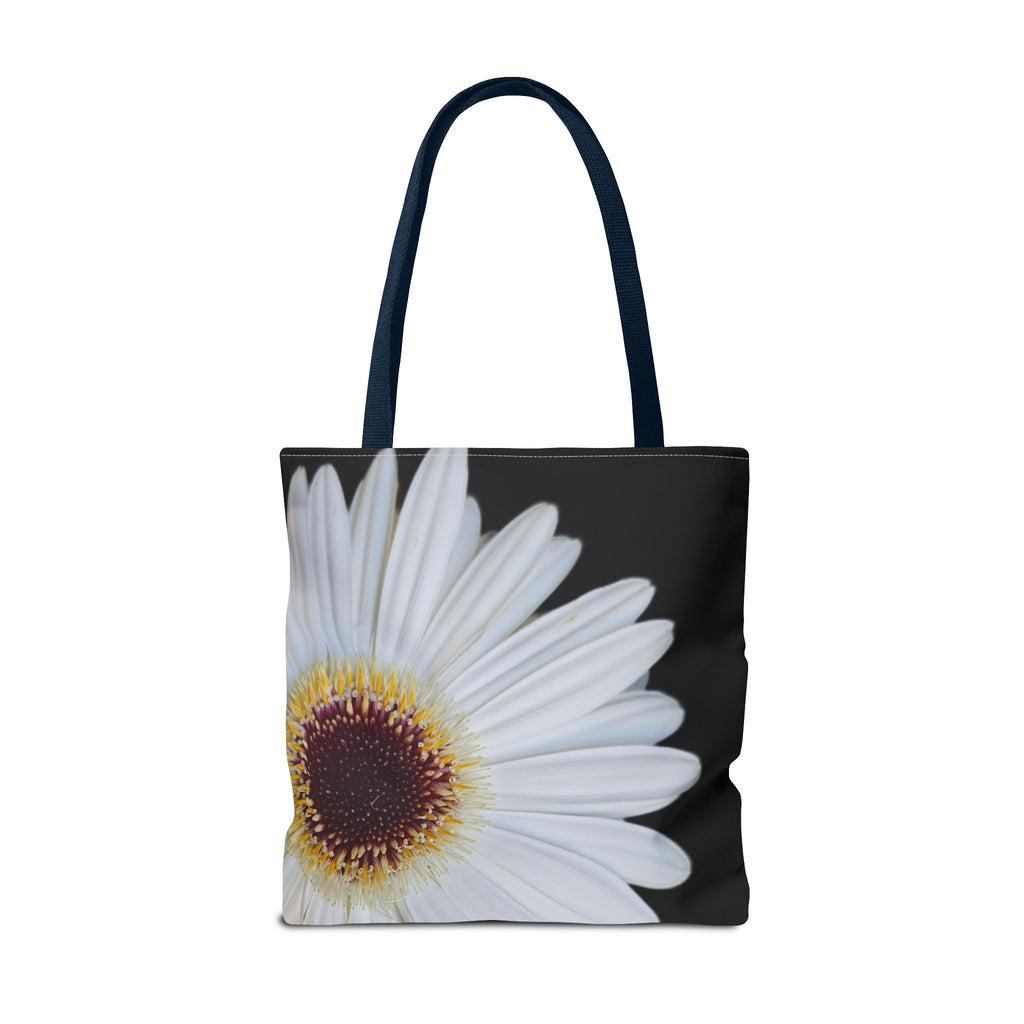 Daisy Corner Tote Bag — White Floral AOP Shopper