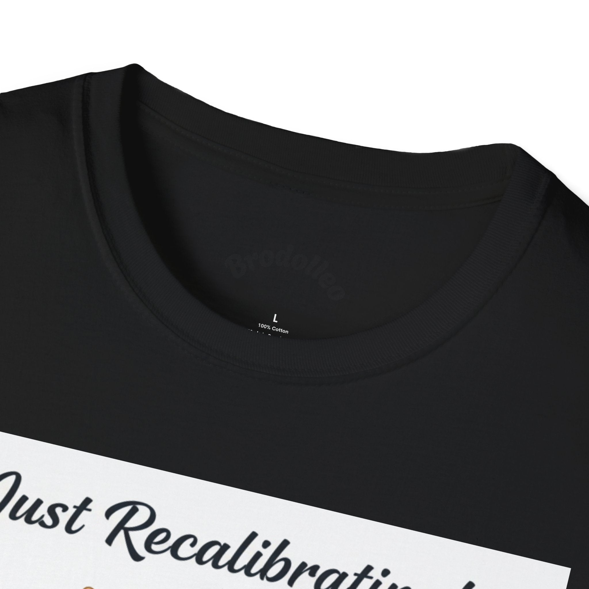 Robot T-Shirt — "Just Recalibrating!" Vintage Steampunk Space Tee
