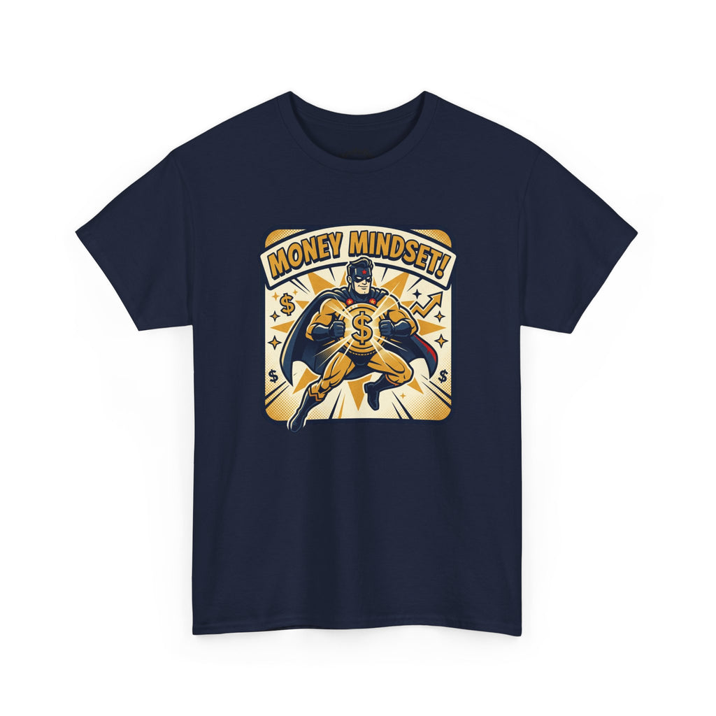 Money Mindset Tee — Retro Superhero Cash Graphic T-Shirt