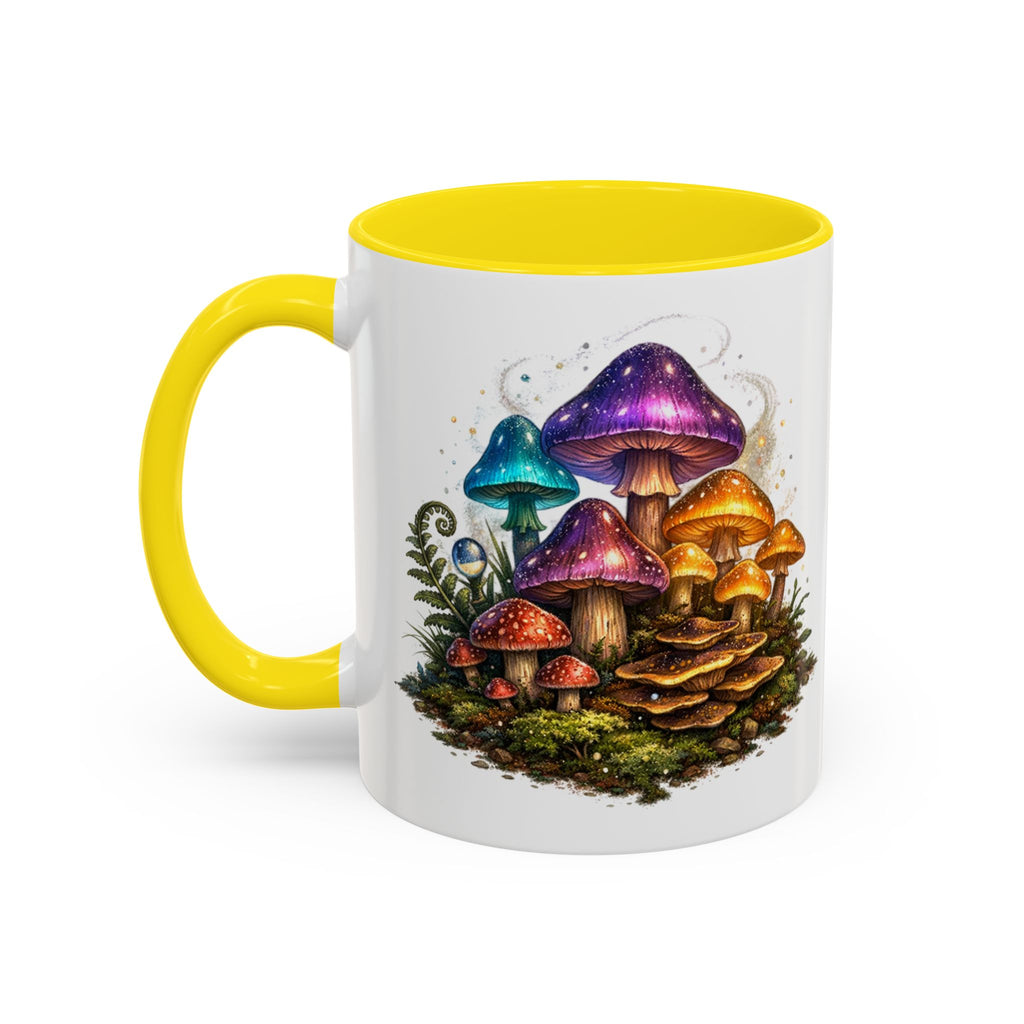 Colorful Fantasy Mushroom Coffee Mug — Accent Ceramic 11/15oz