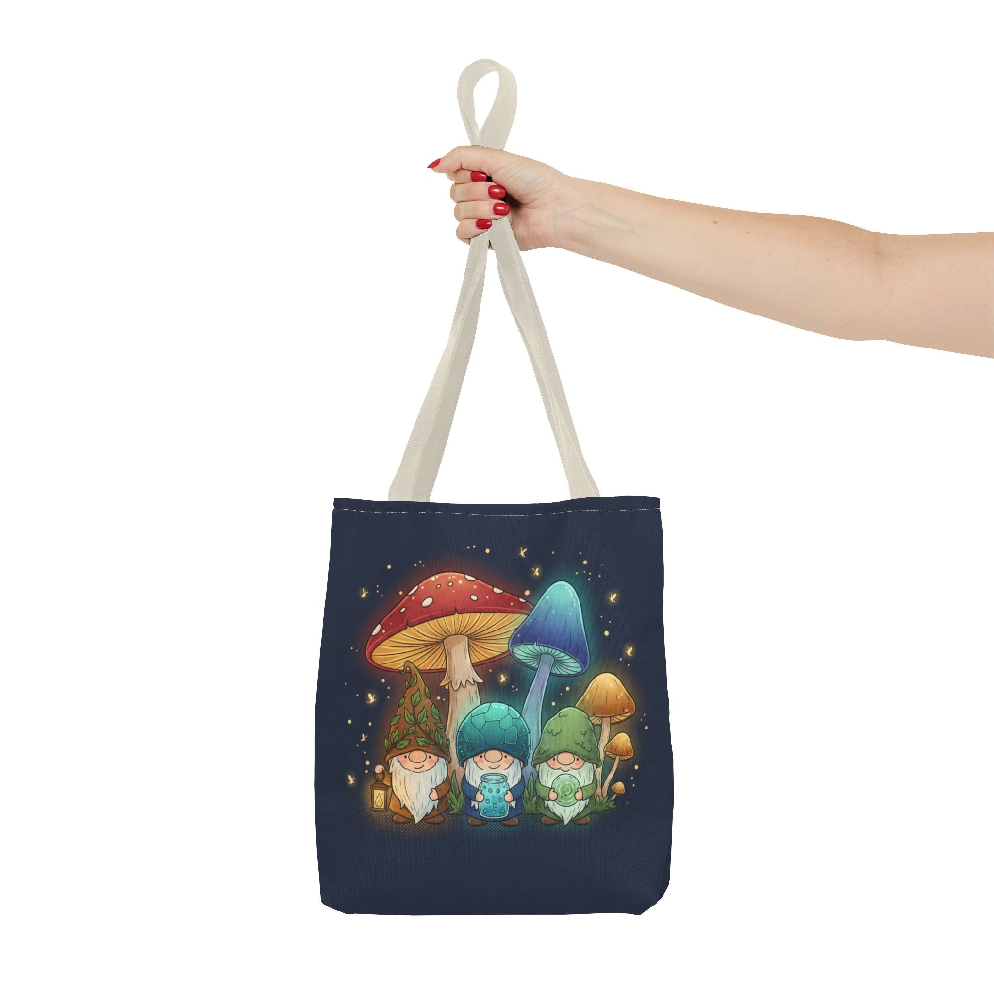 Mushroom Gnome Tote Bag — Whimsical Forest Fairycore AOP Tote