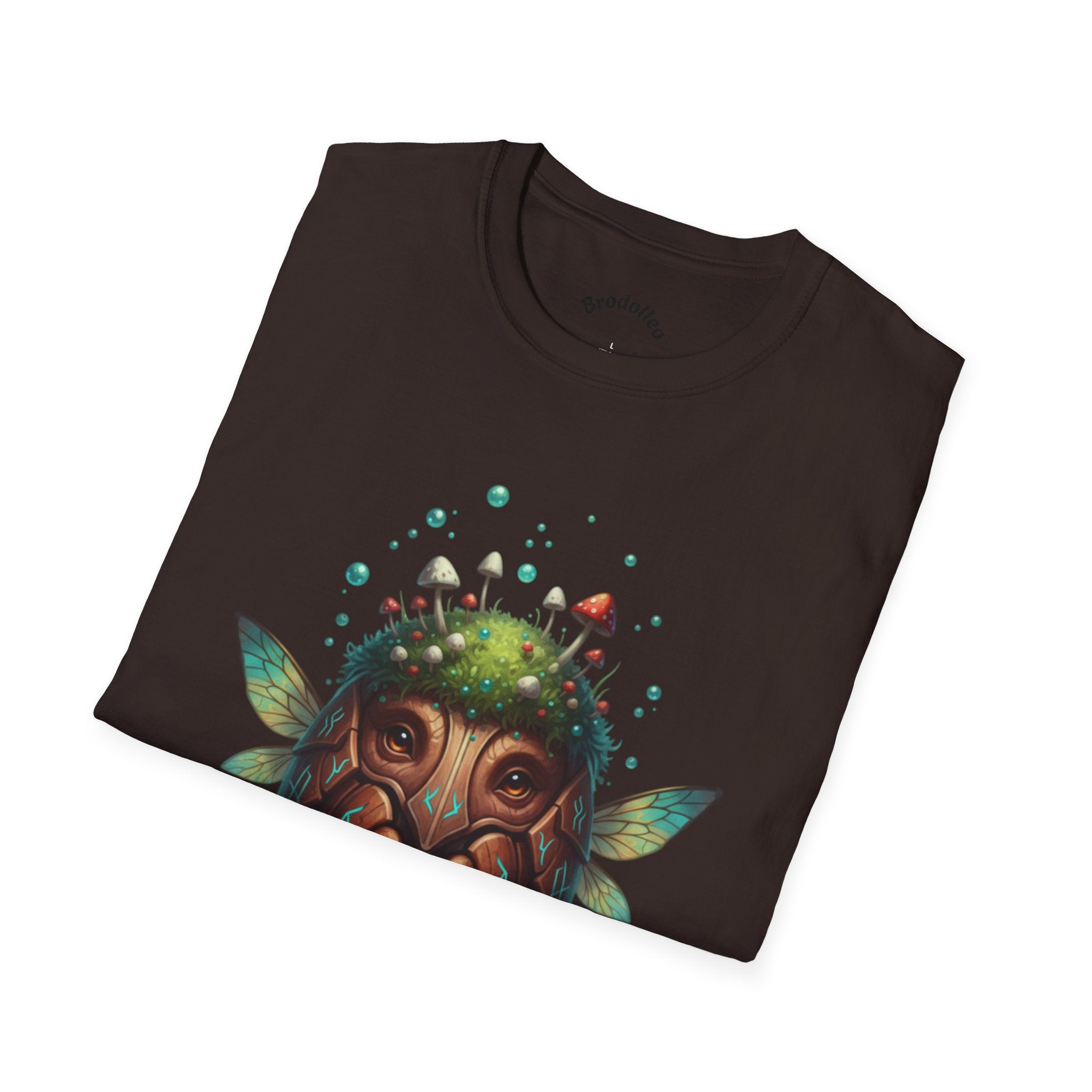 Fantasy Forest Mask T-Shirt — Woodland Creature Tee with Mushroom Crown