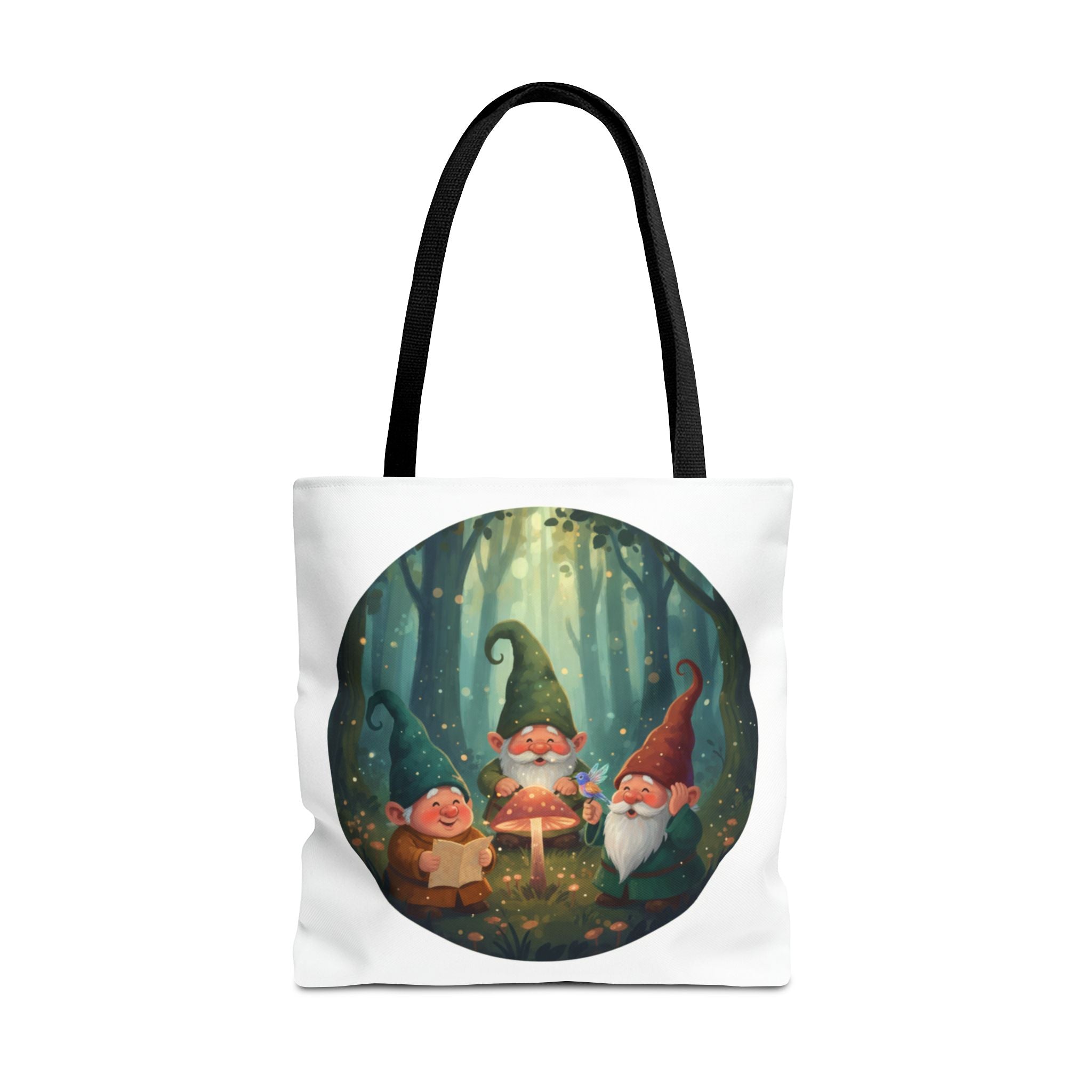 Gnome Forest Tote Bag — Magical Woodland Gnomes All-Over Print
