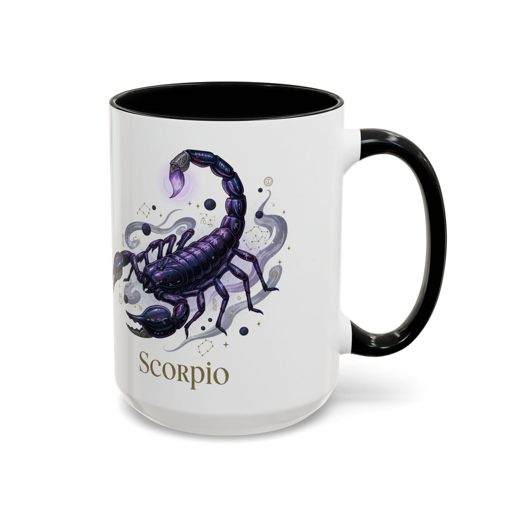 Scorpio Zodiac Coffee Mug — Purple Scorpion Accent Mug (11/15oz)