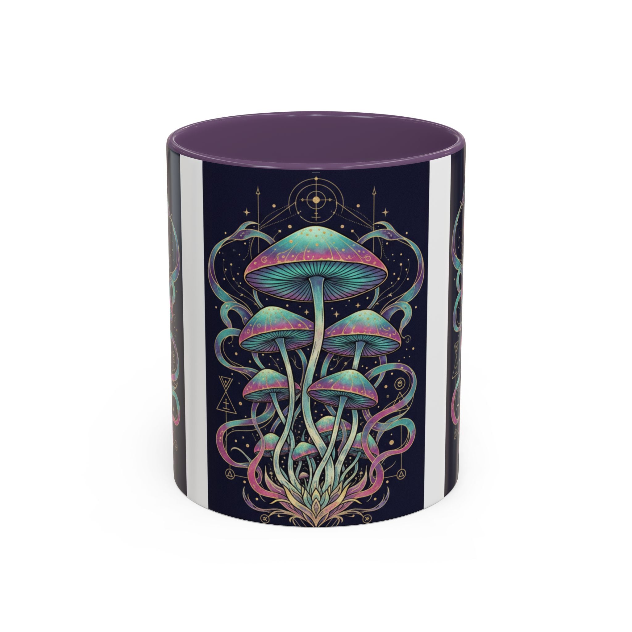 Mystical Mushroom Coffee Mug — Psychedelic Nature Art Accent Mug