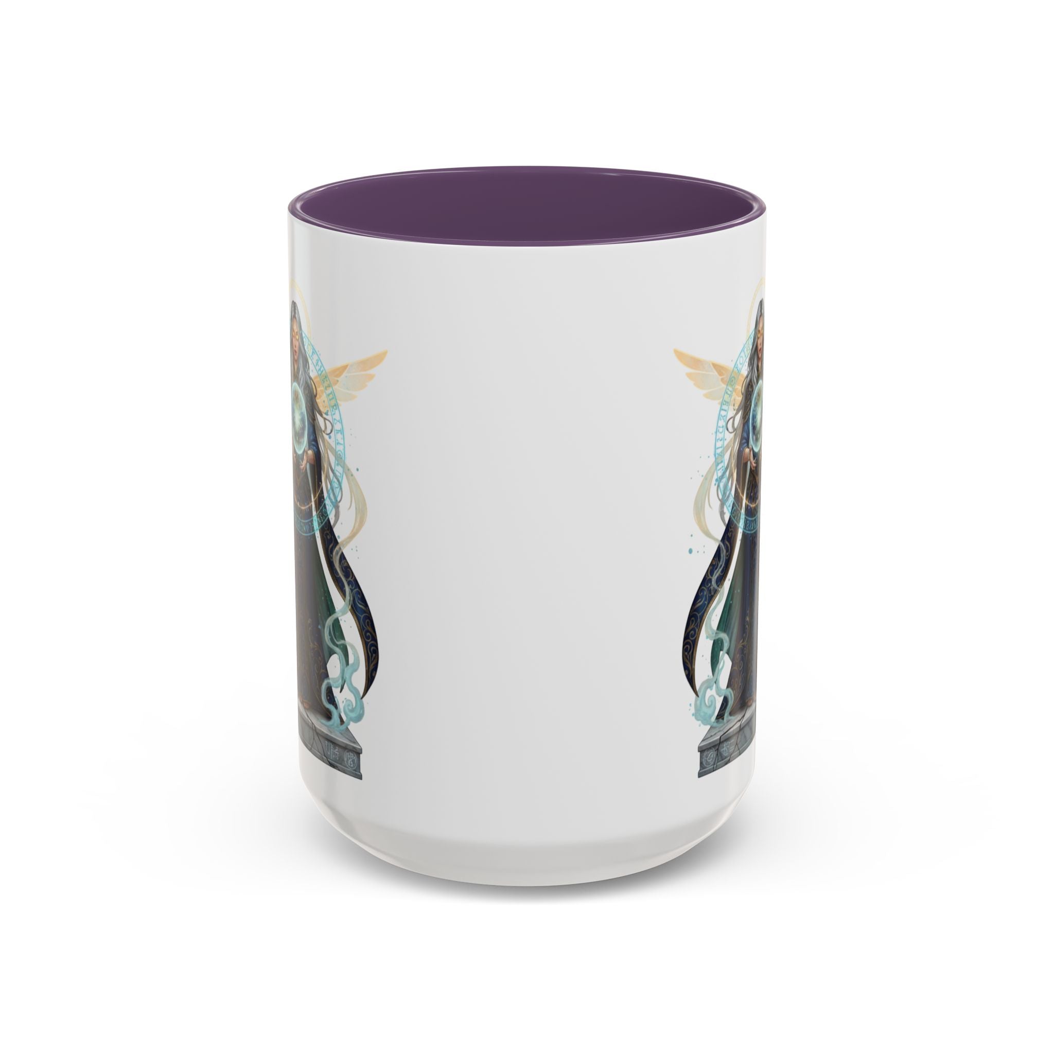 Mystic Oracle Coffee Mug — Woman with Crystal Ball Accent Mug