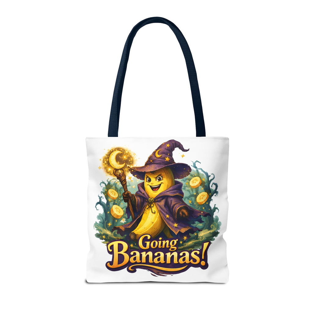Going Bananas! Witch Banana Tote Bag — Cute Halloween Grocery & Trick-or-Treat Tote