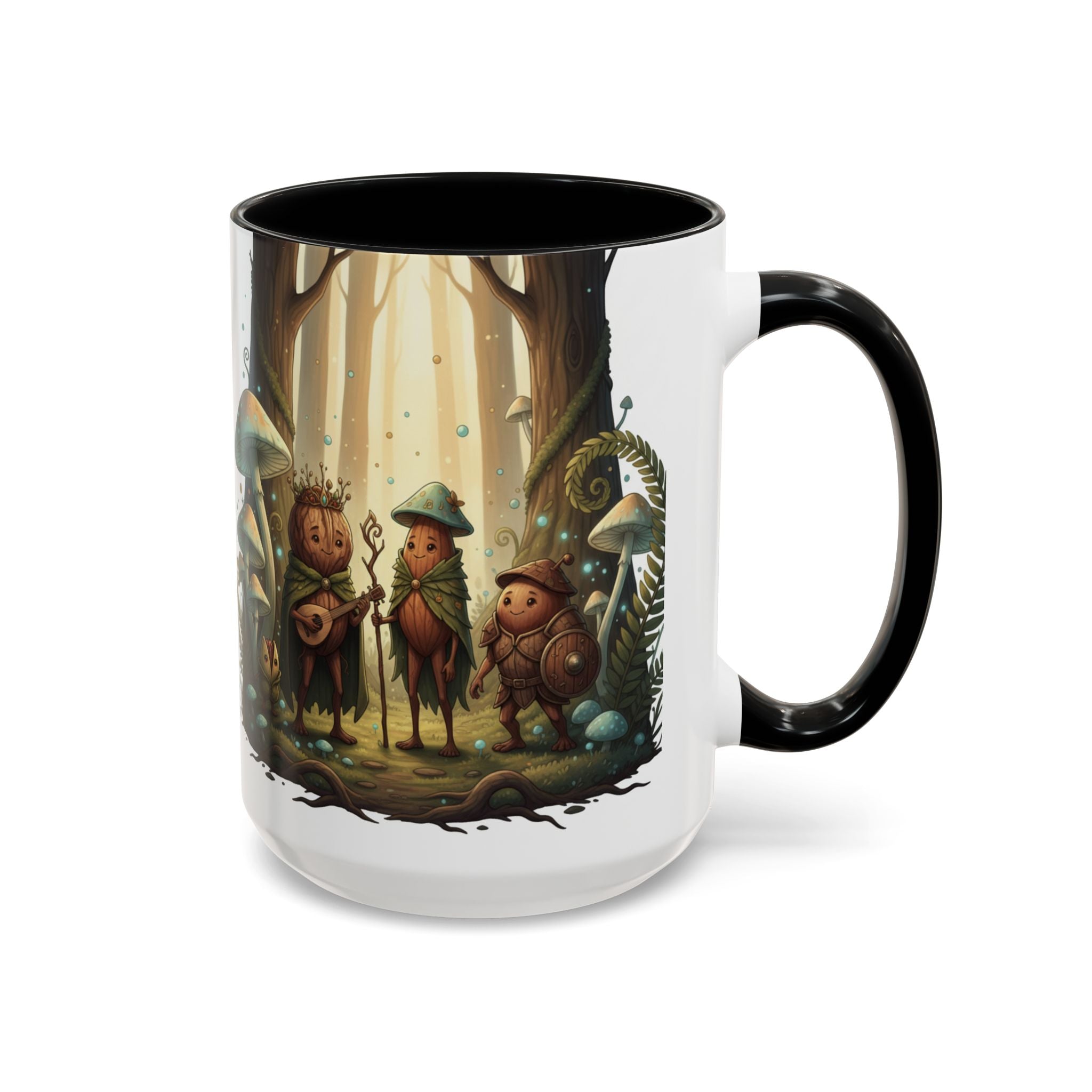 Whimsical Forest Mushroom Mug — Cute Woodland Gnome Coffee Cup