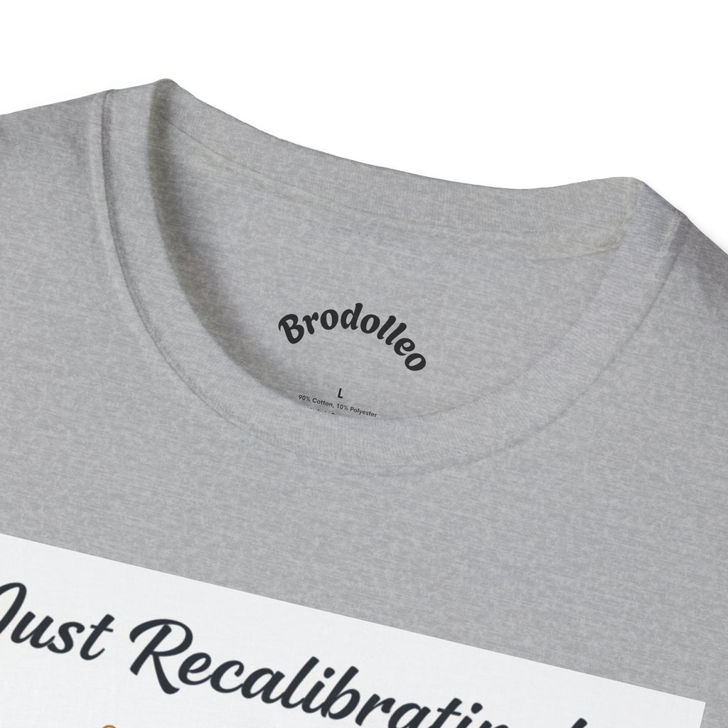 Robot T-Shirt — "Just Recalibrating!" Vintage Steampunk Space Tee