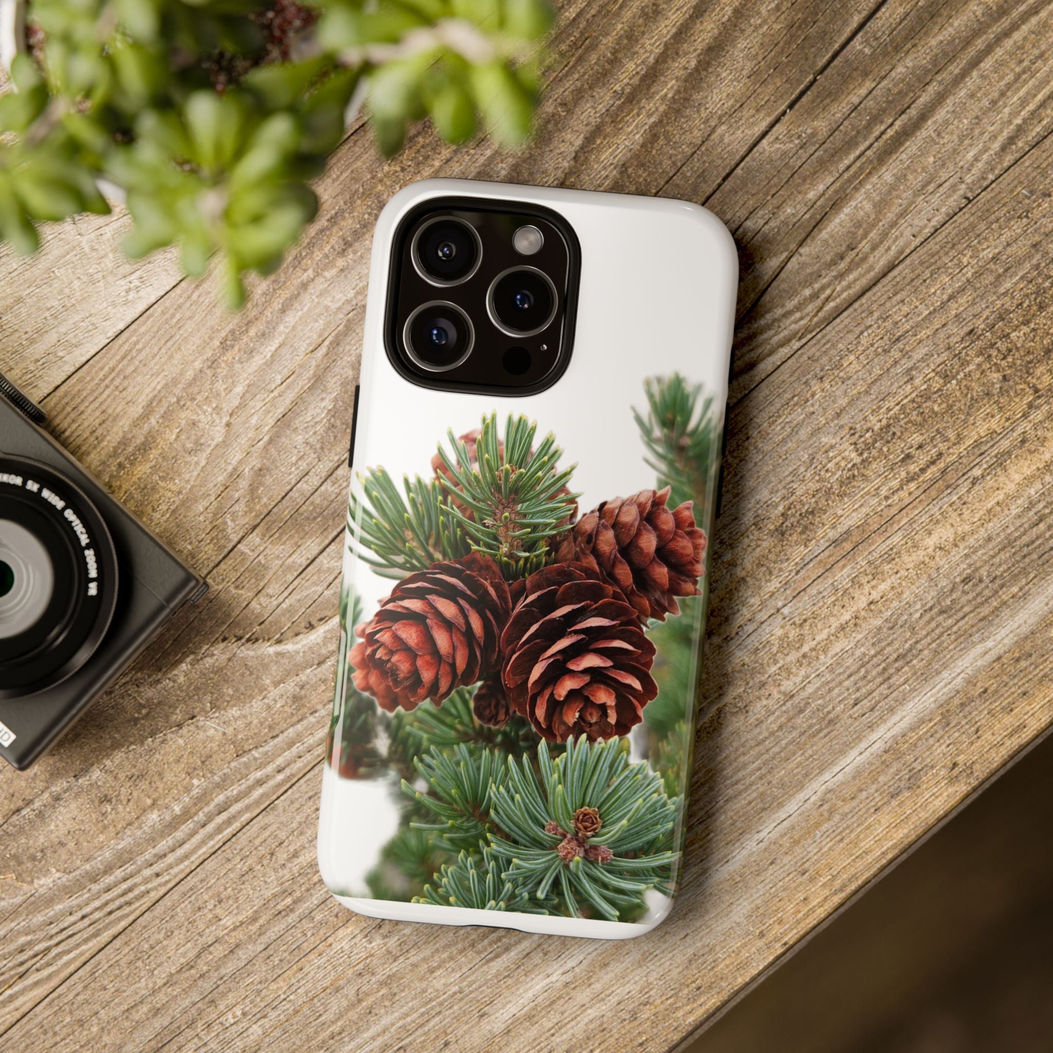 Pinecone Tough Phone Case — Protective Botanical Phone Cover