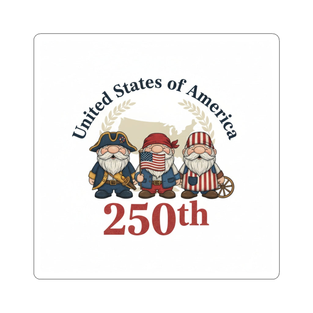 United States of America 250th Gnome Sticker | Patriotic Kiss-Cut Sticker