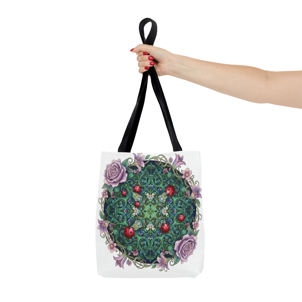 Floral Mandala Tote Bag – Ladybug & Rose Garden AOP Tote