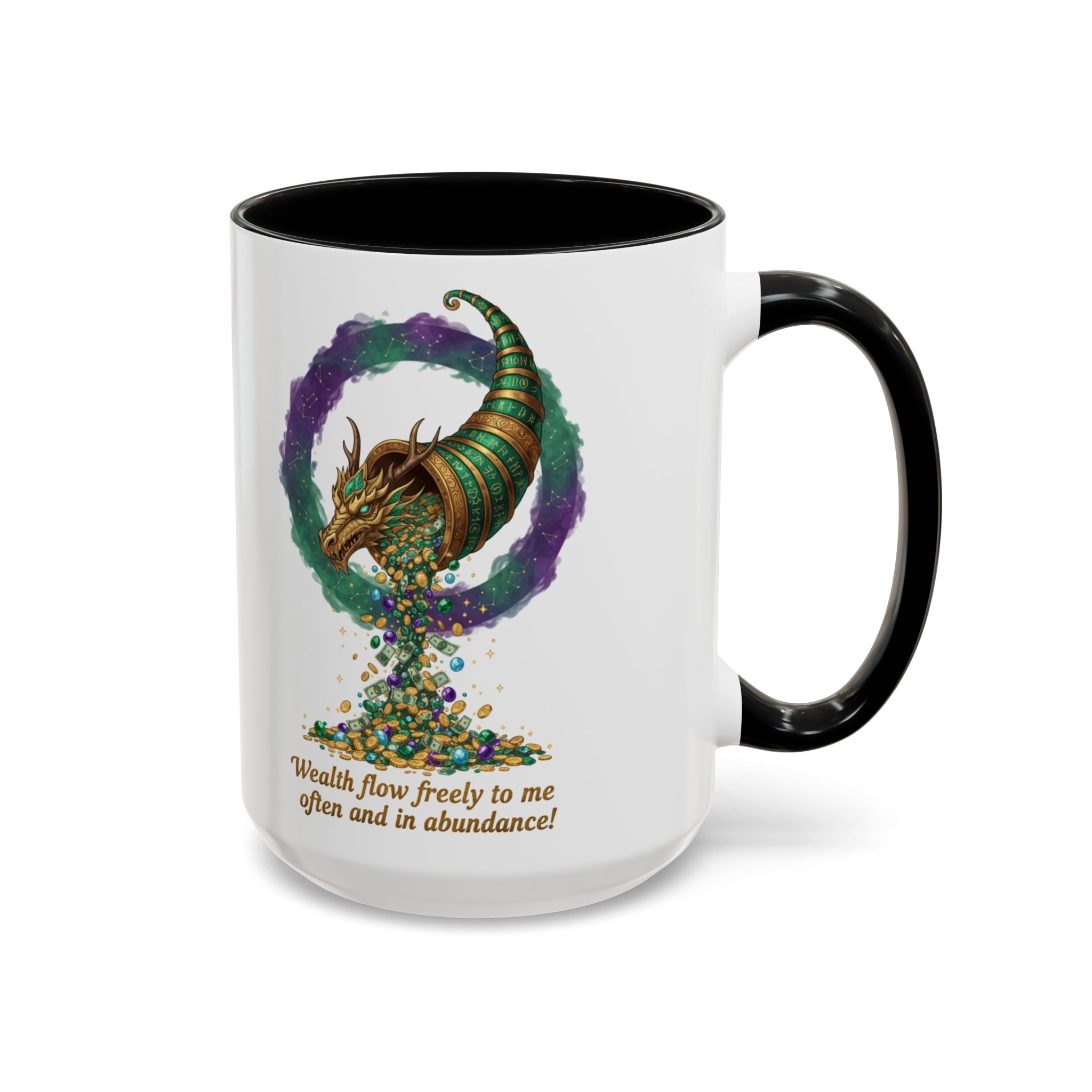 Cornucopia Wealth Coffee Mug — "Wealth flow freely to me often and in abundance!"