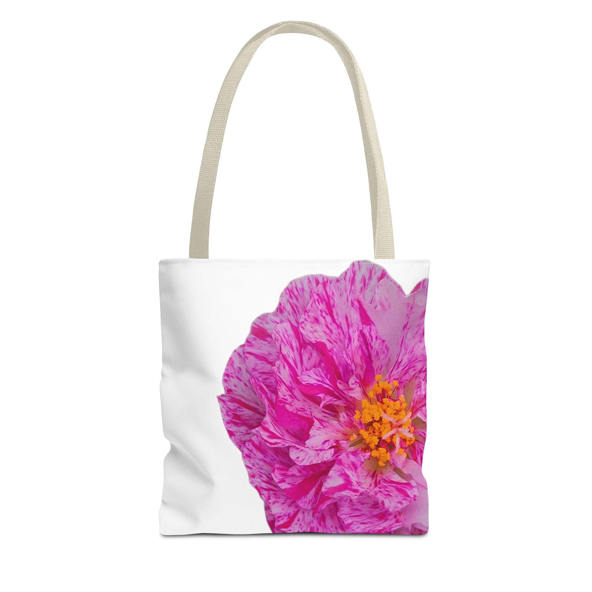 Pink Peony Floral Tote Bag — Bright Bloom All-Over Print