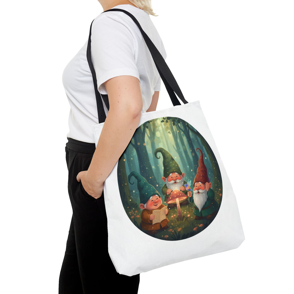 Gnome Forest Tote Bag — Magical Woodland Gnomes All-Over Print