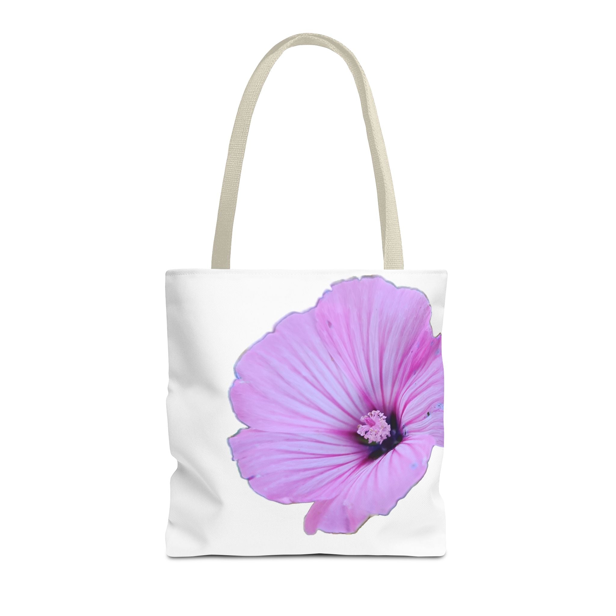 Floral Pink Hibiscus Tote Bag — Large Botanical Beach & Market Tote