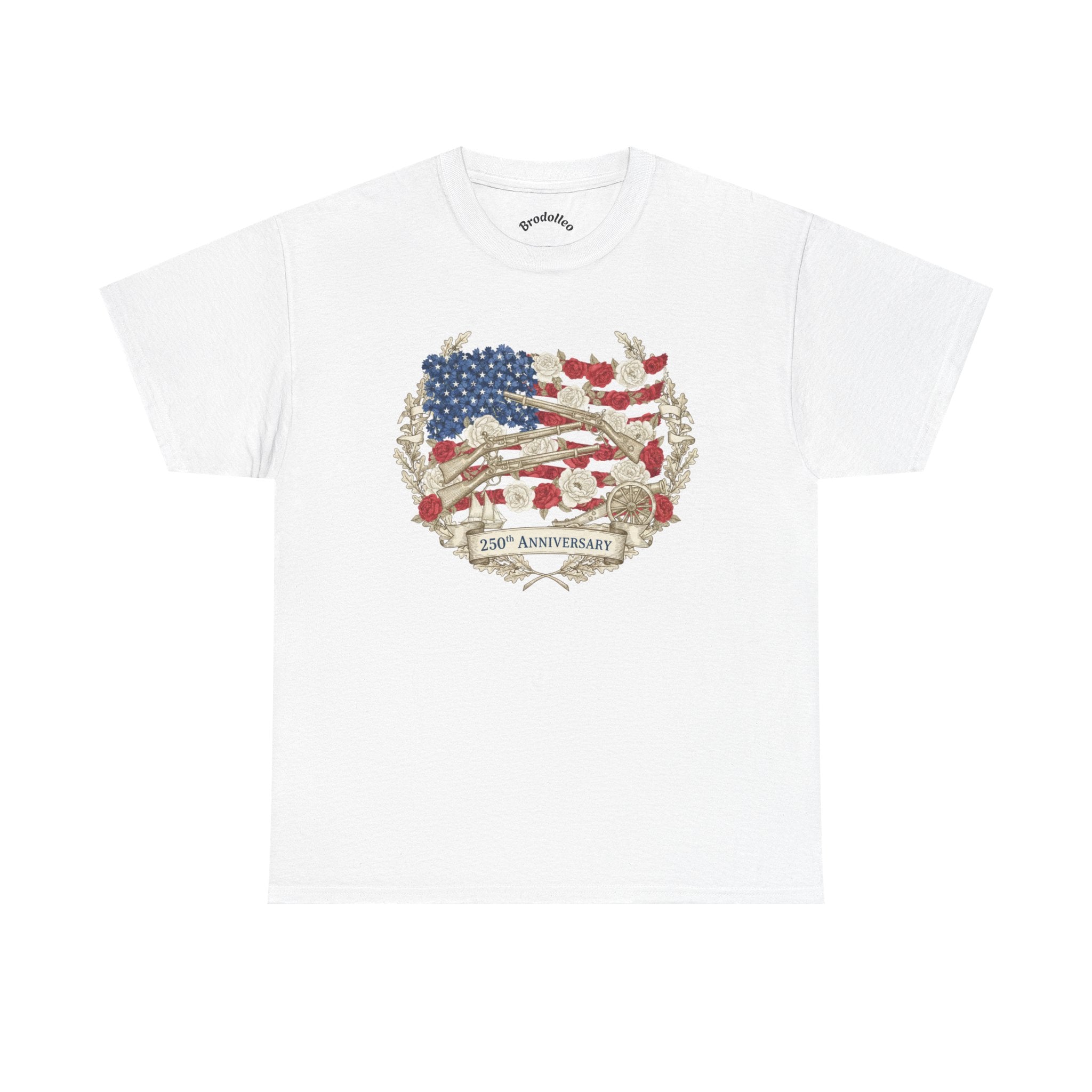 T-Shirt — 13th Anniversary Rustic American Flag Crest Tee ("13th Anniversary")