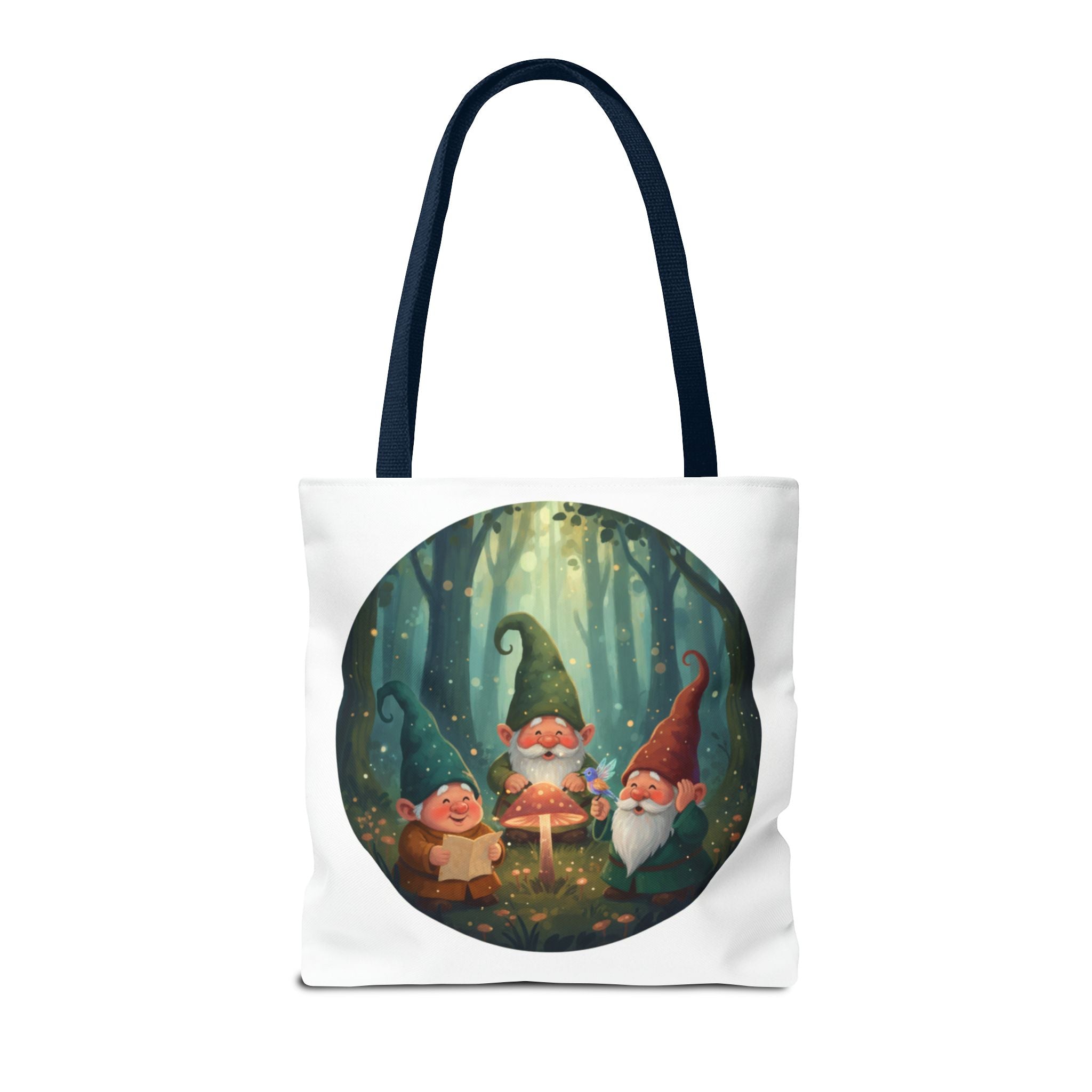 Gnome Forest Tote Bag — Magical Woodland Gnomes All-Over Print