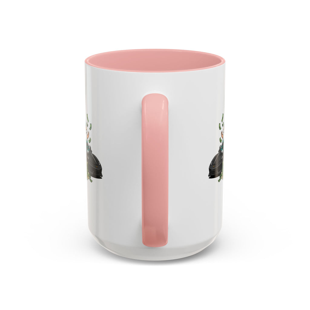 Gnome Car Crew Accent Coffee Mug — Racing Gnomes with Sports Cars (11/15oz)