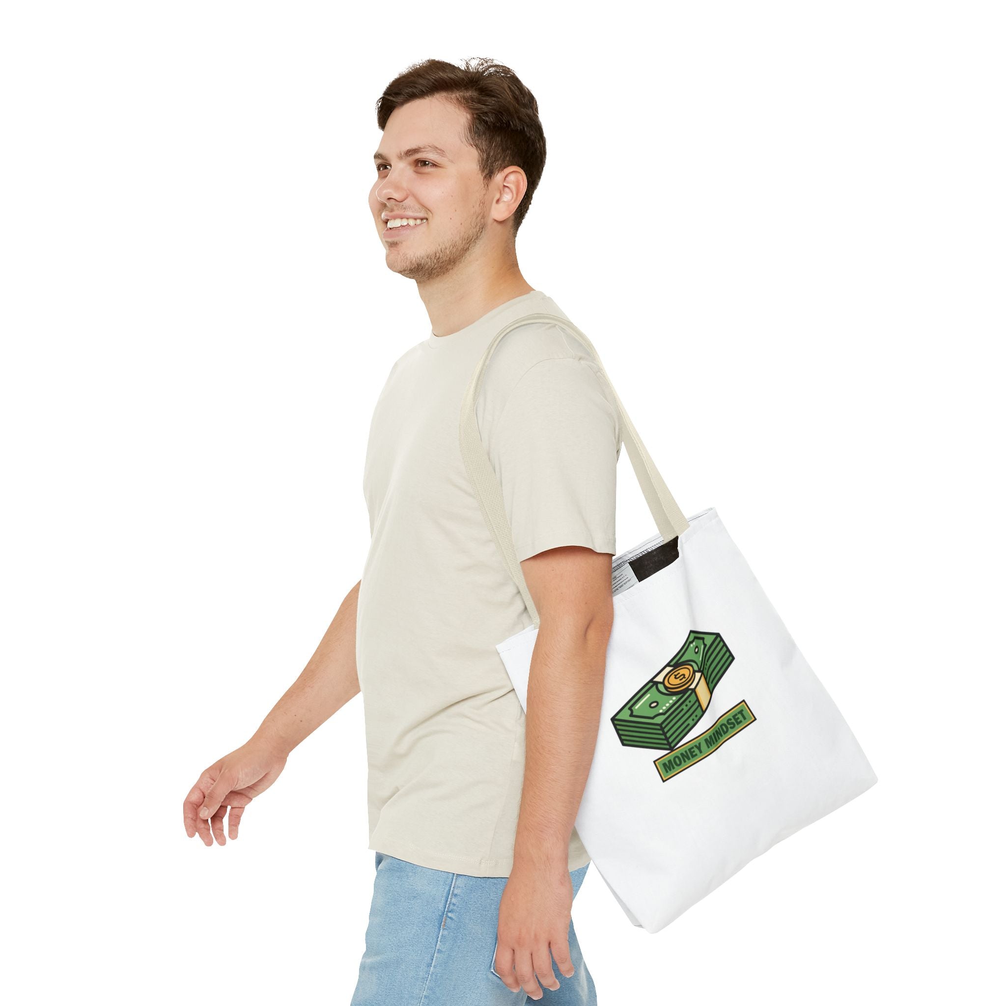 Money Mindset Tote Bag — Cash Stack Graphic Eco Shopper