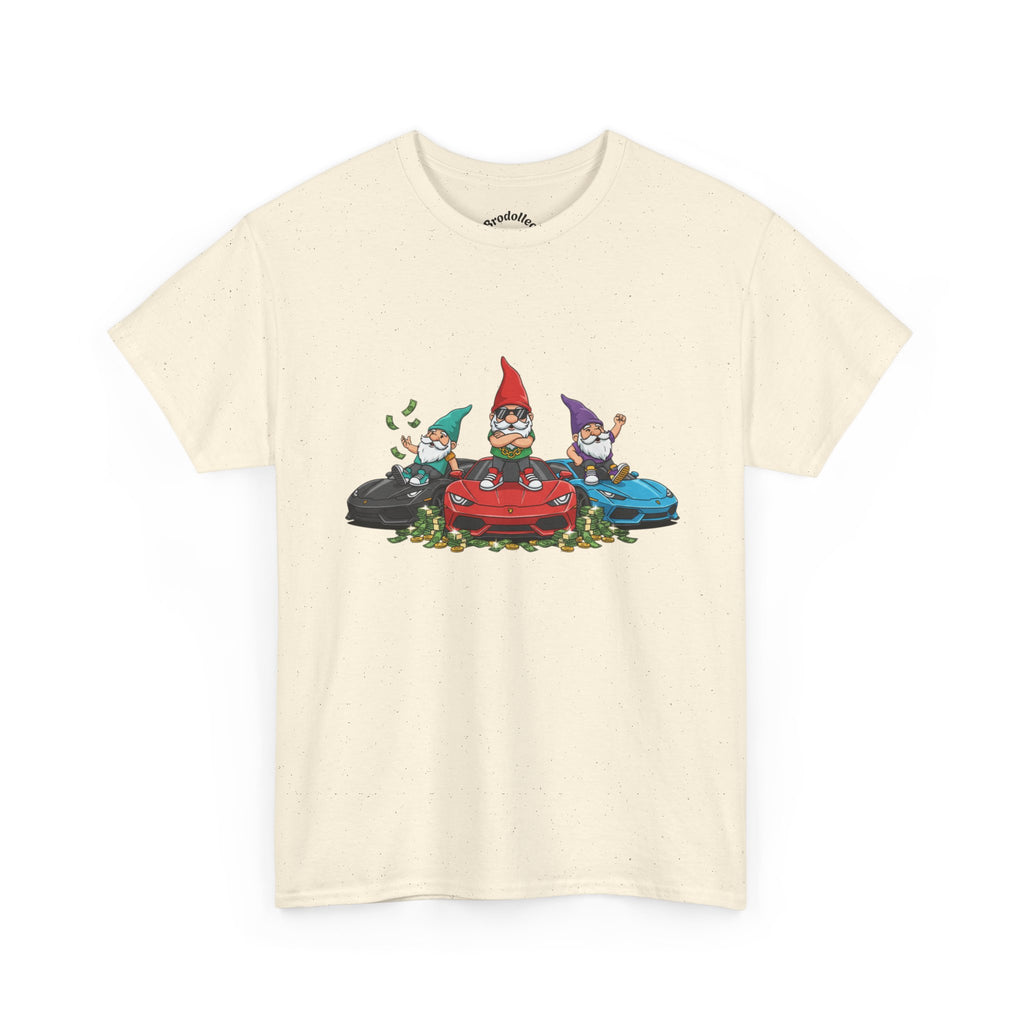 Gnome Race Car Tee — Cute Gnome Driving Cars Graphic T-Shirt