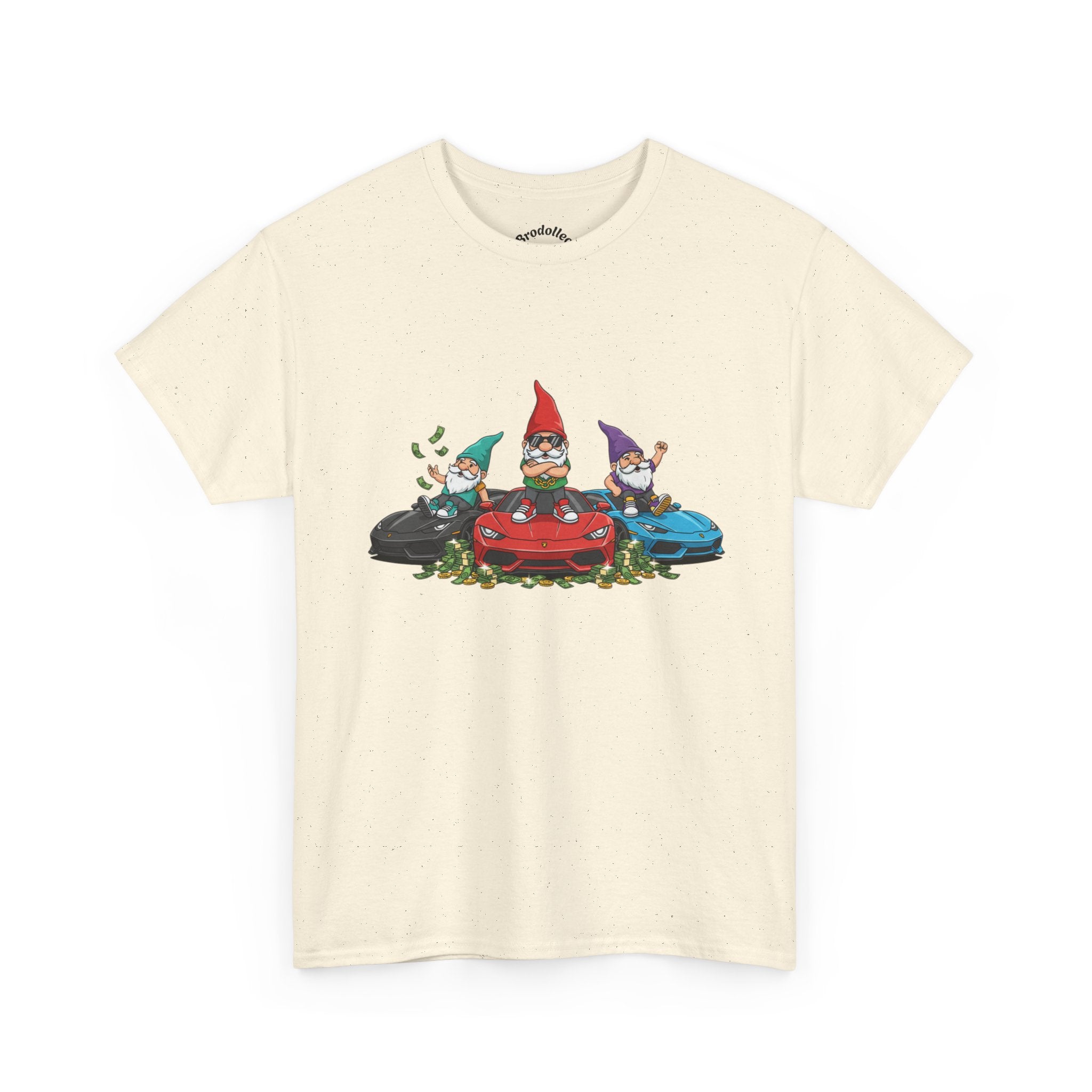 Gnome Race Car Tee — Cute Gnome Driving Cars Graphic T-Shirt