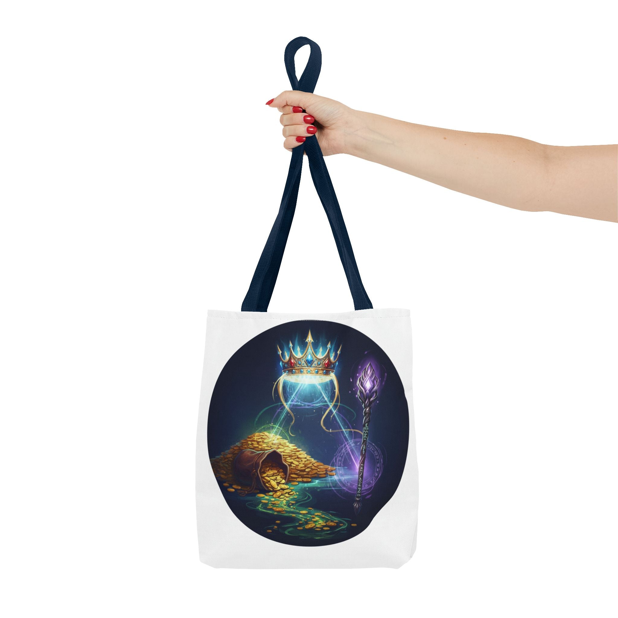 Mystic Crown & Treasure Tote Bag — Fantasy Magic Art Tote