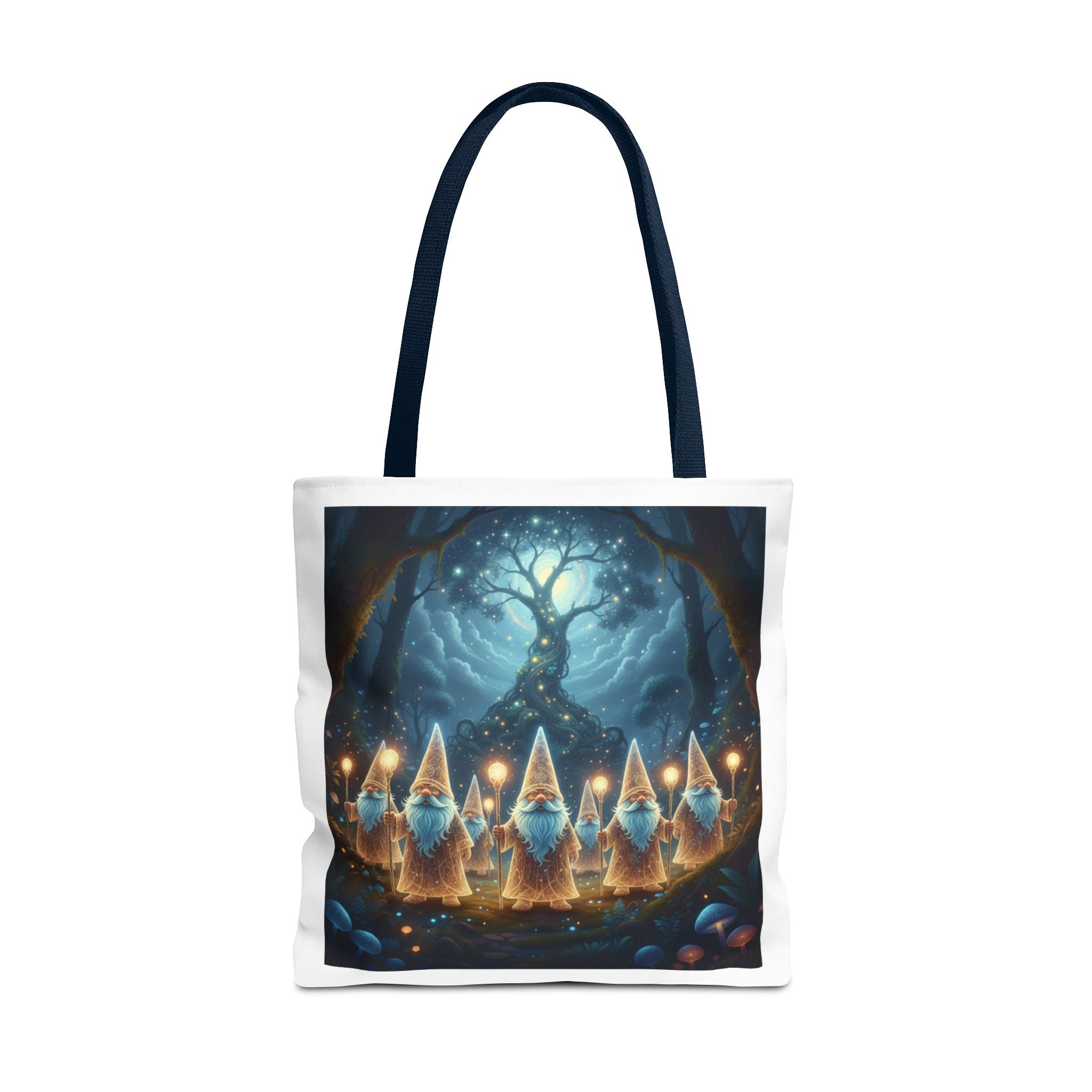 Mystical Gnome Forest Tote Bag — Candlelight Woodland Magic AOP