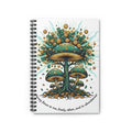 Money Mushroom Spiral Notebook – Psychedelic Wealth Illustration, Ruled Journal