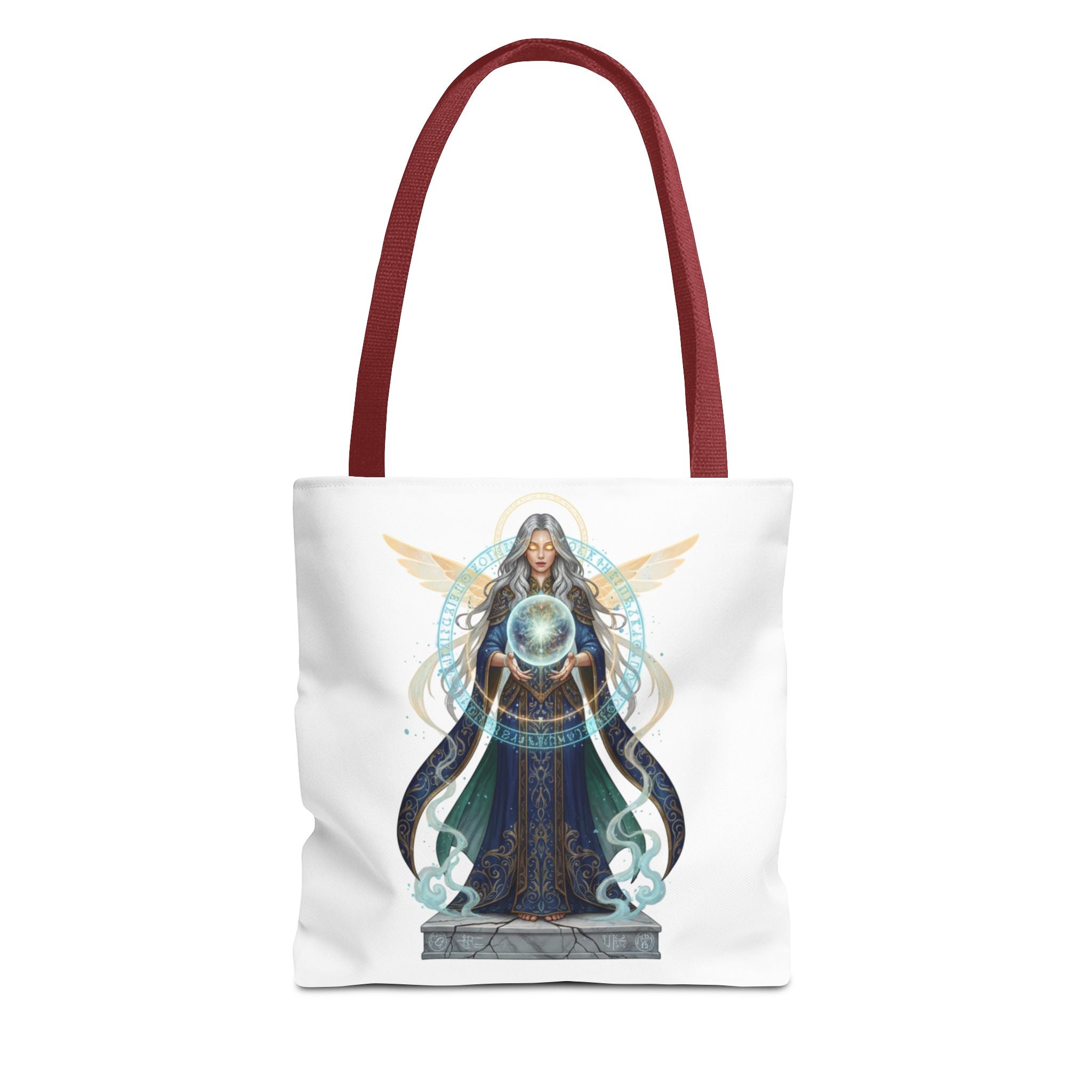 Mystic Oracle Tote Bag — Crystal Ball Seer Illustration