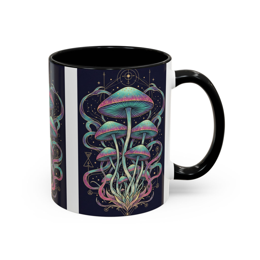 Mystical Mushroom Coffee Mug — Psychedelic Nature Art Accent Mug