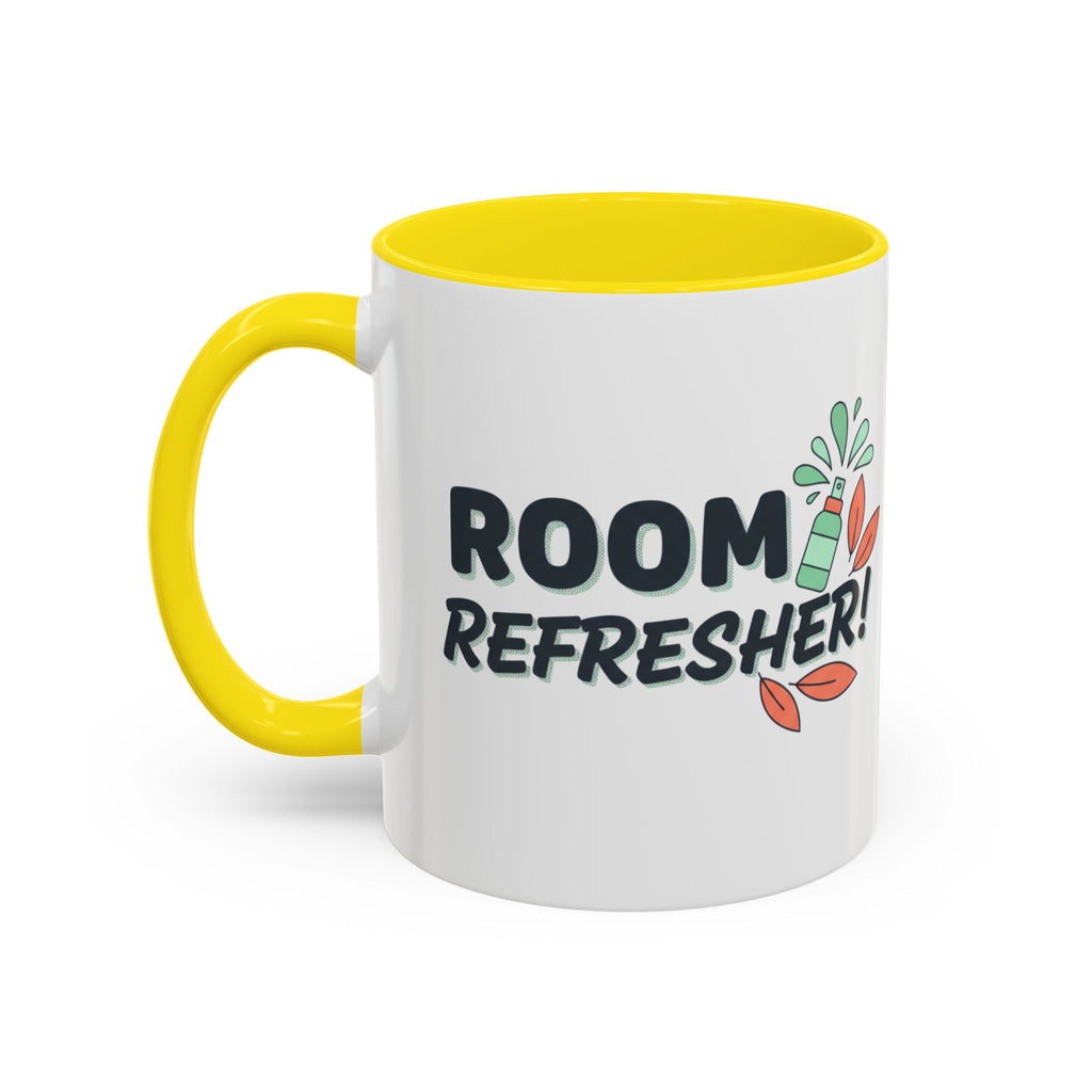 Room Refresher Coffee Mug — Funny Scented Spray Graphic Accent Mug