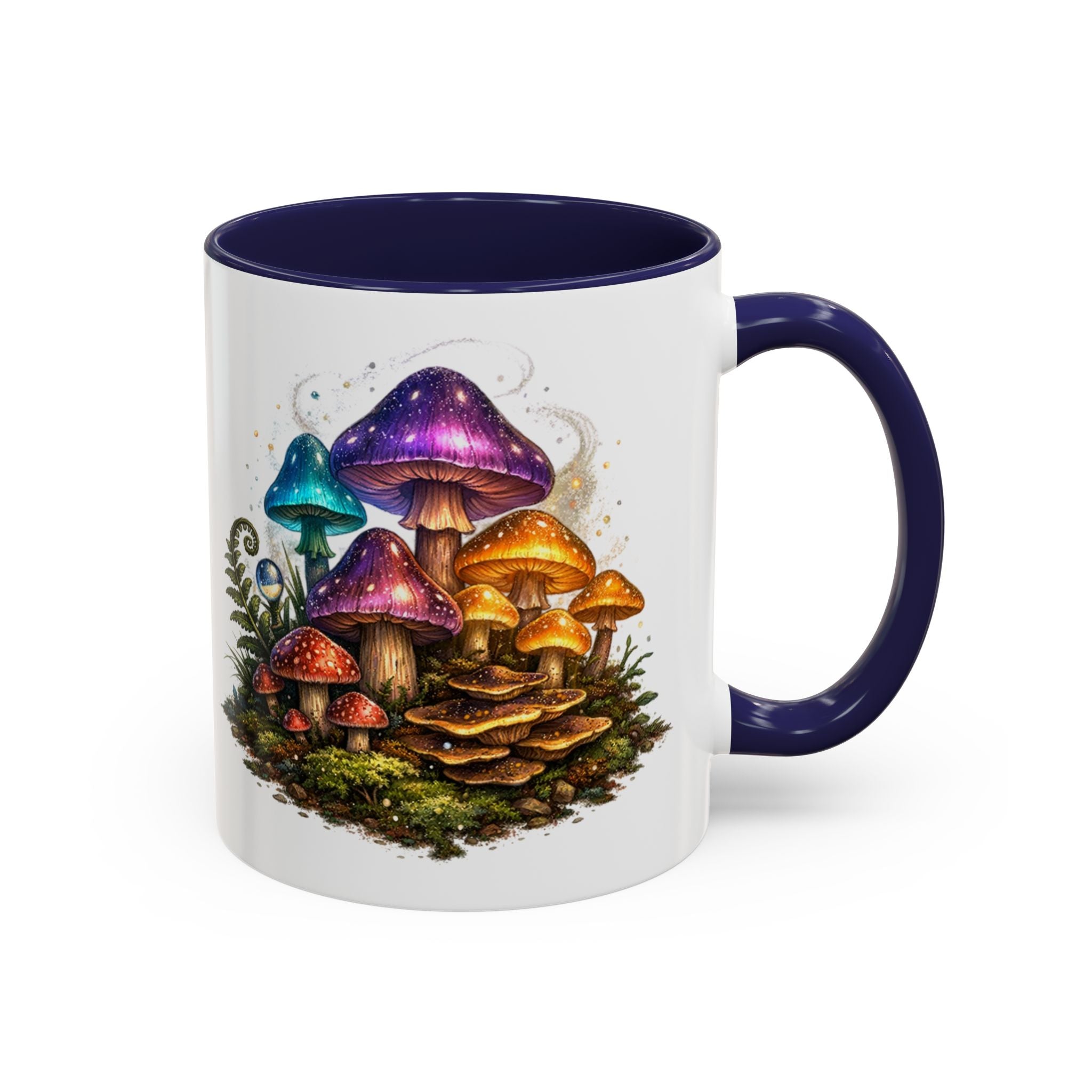 Colorful Fantasy Mushroom Coffee Mug — Accent Ceramic 11/15oz