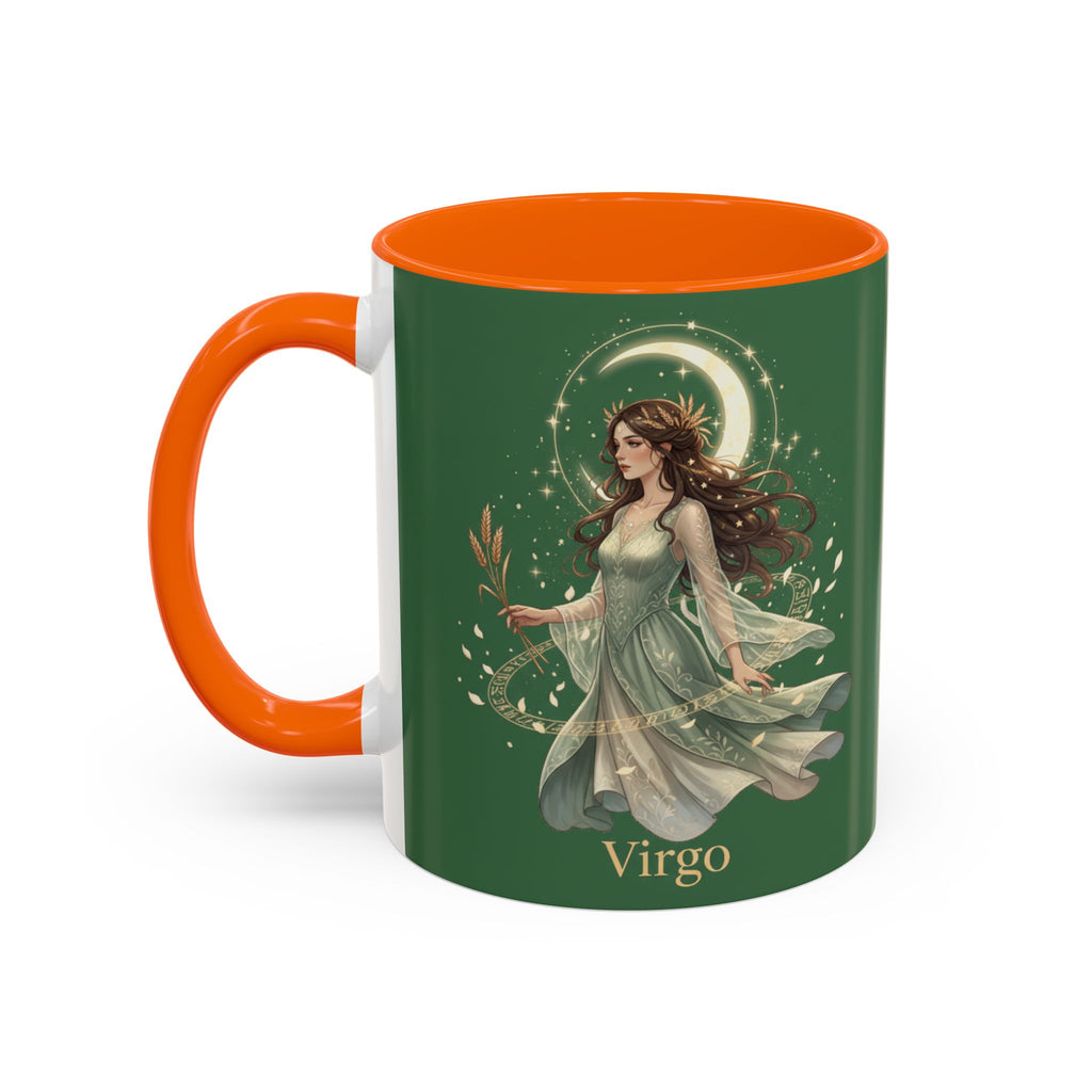 Virgo Zodiac Accent Coffee Mug — Astrological Virgo Gift (11/15oz)