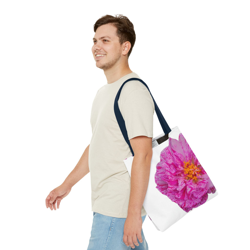 Pink Peony Floral Tote Bag — Bright Bloom All-Over Print