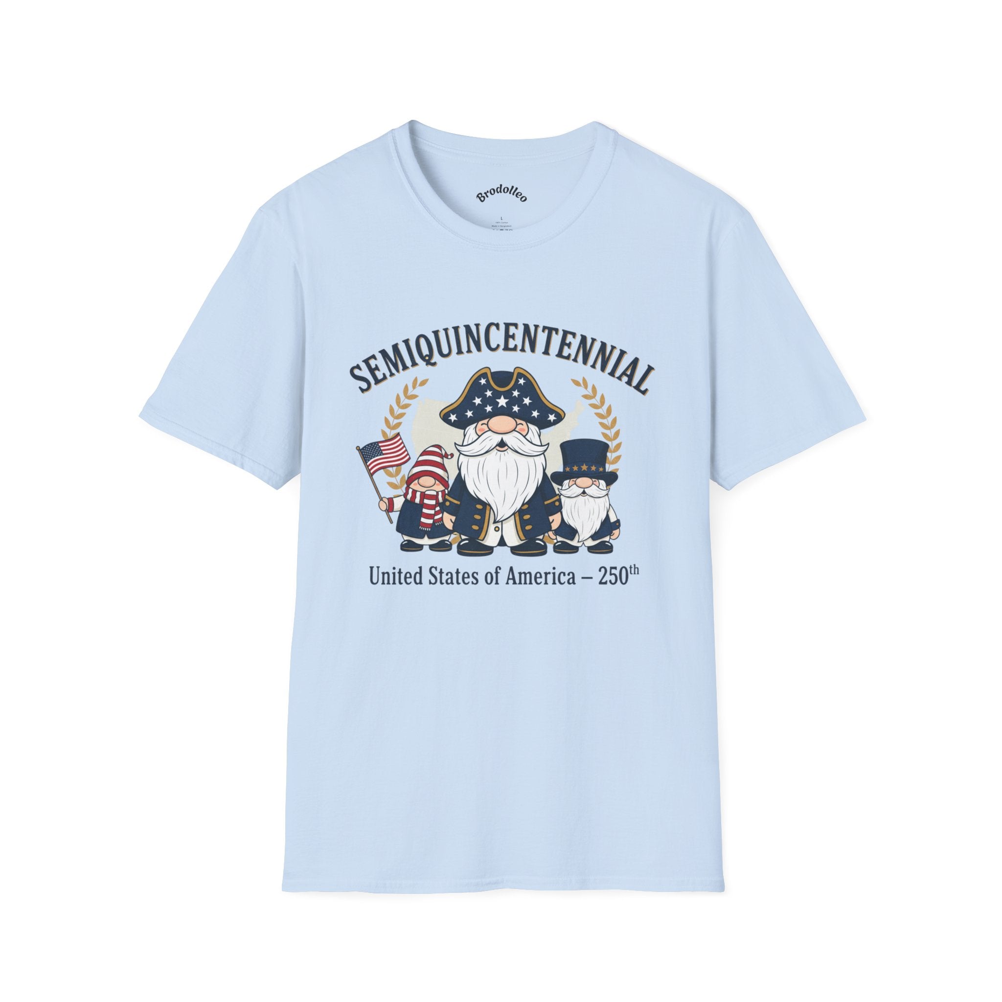 Semiquincentennial 250th USA Gnome T-Shirt — Patriotic Independence Day Tee