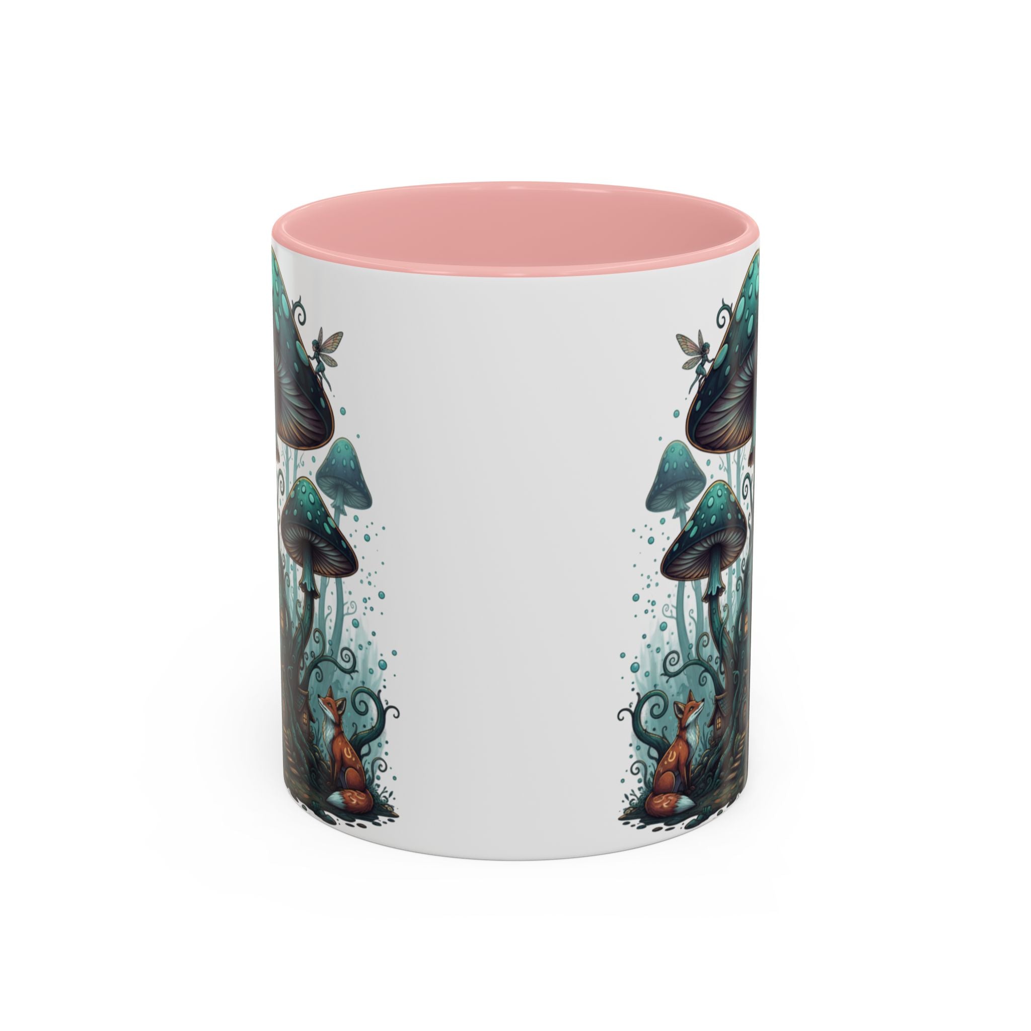 Enchanted Mushroom Cottage Coffee Mug — Fantasy Forest Accent Mug