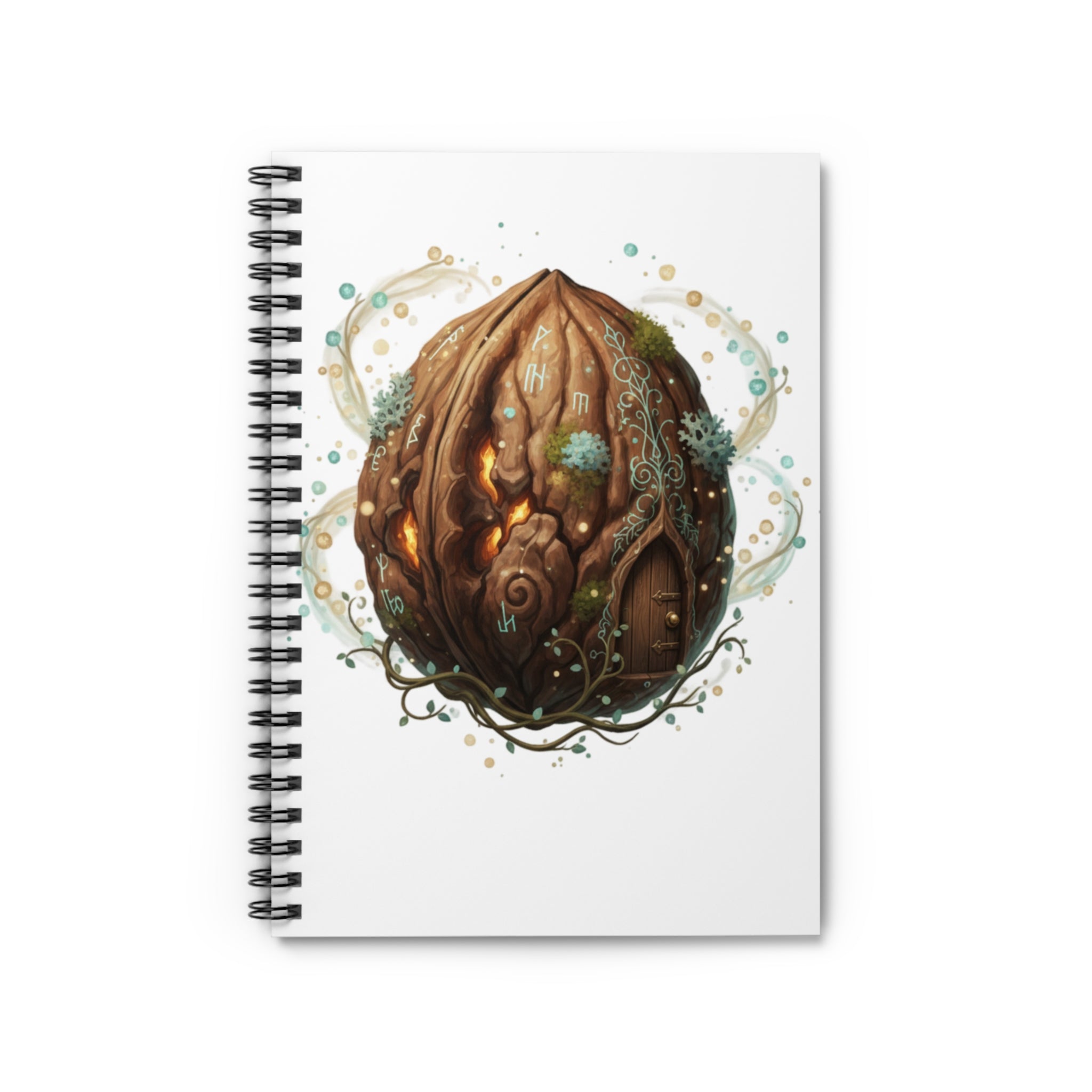 Woodland Tree-Hollow Spiral Notebook — Fantasy Nature Sketchbook (Ruled)