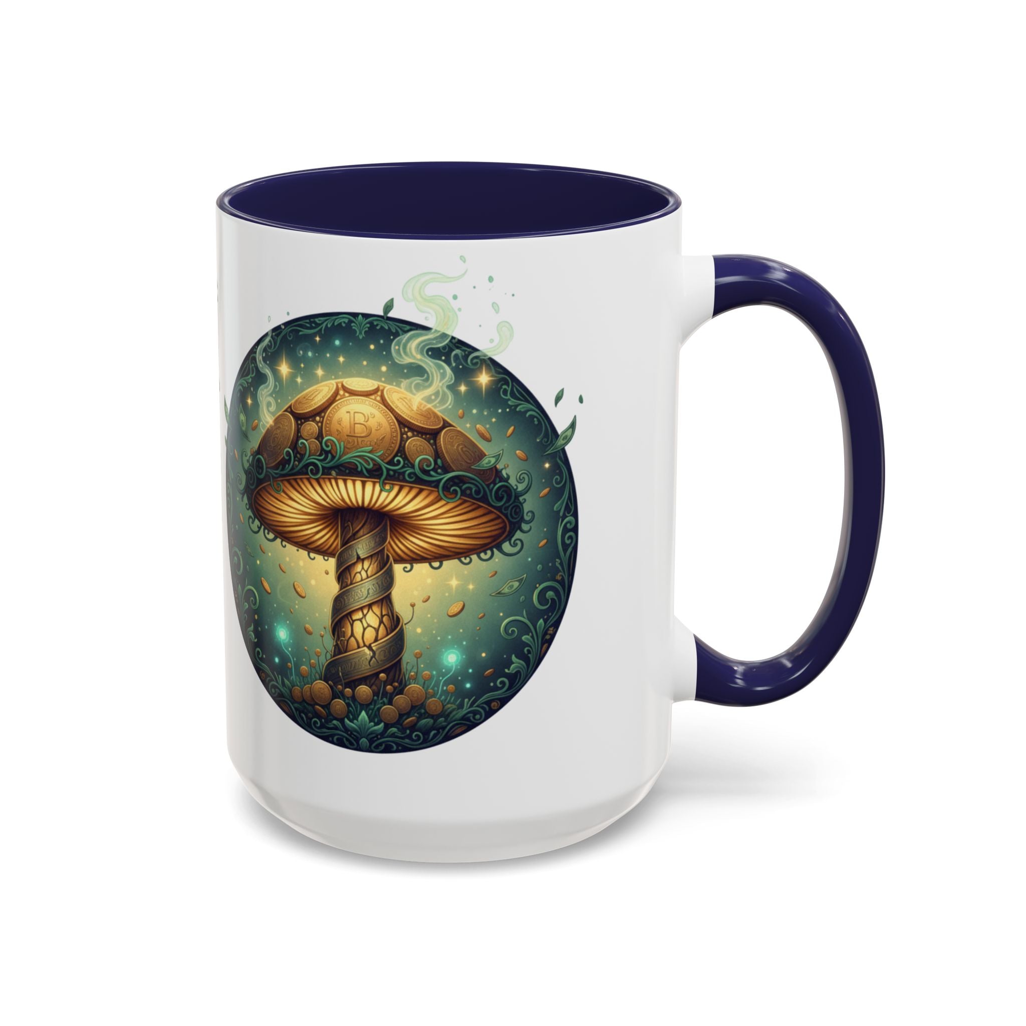 Mushroom Alchemy Coffee Mug — "Money flows to me freely, given, and in abundance" (11/15oz)