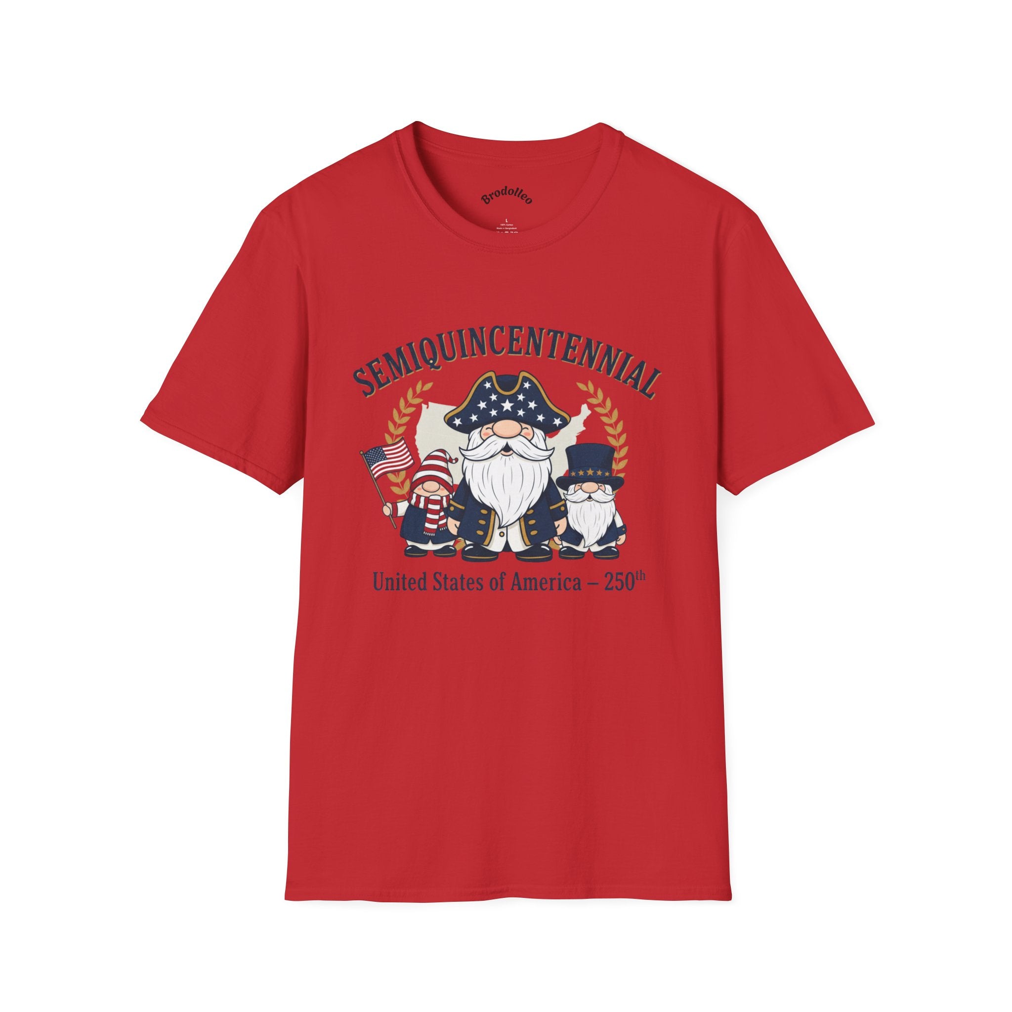 Semiquincentennial 250th USA Gnome T-Shirt — Patriotic Independence Day Tee